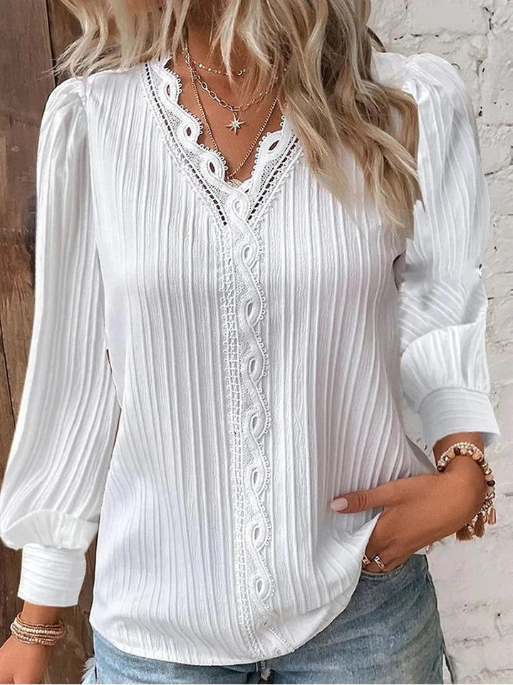 Kant Bloes - Stijlvolle en Comfortabele Blouse voor Elke Gelegenheid