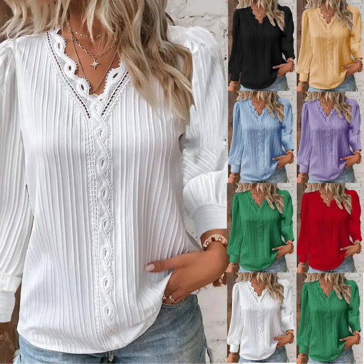 Kant Bloes - Stijlvolle en Comfortabele Blouse voor Elke Gelegenheid