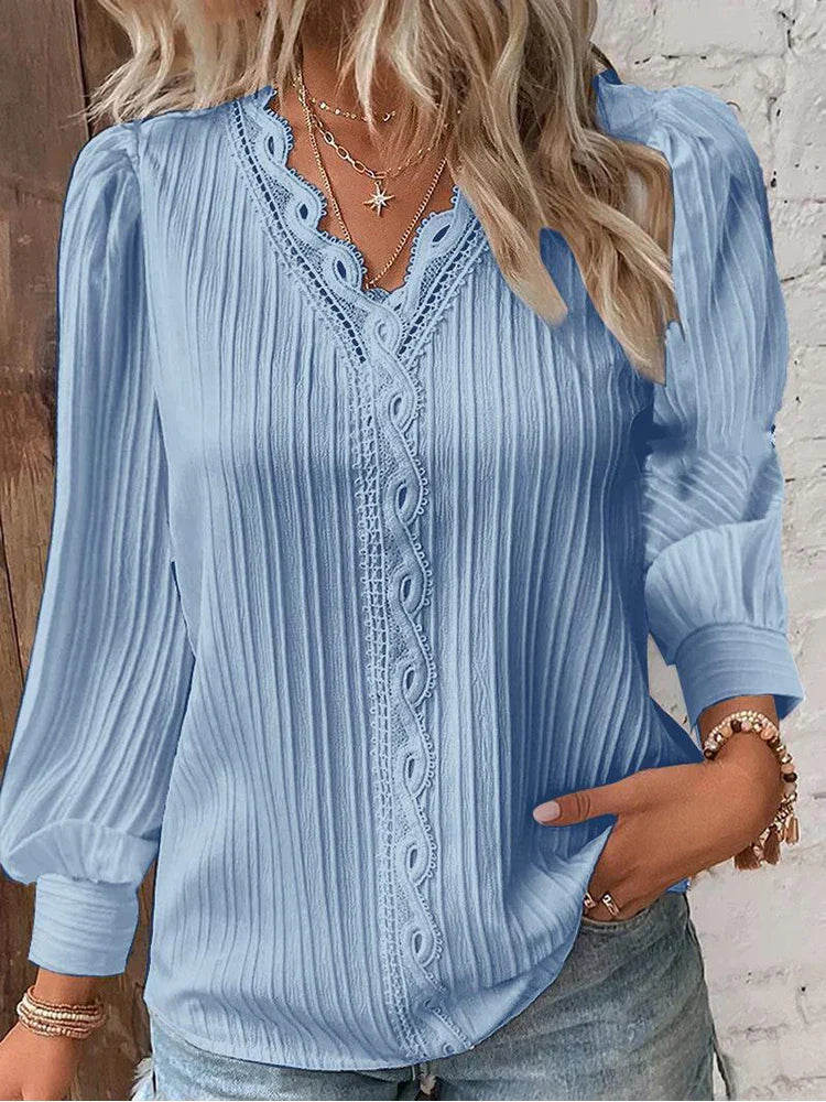 Kant Bloes - Stijlvolle en Comfortabele Blouse voor Elke Gelegenheid