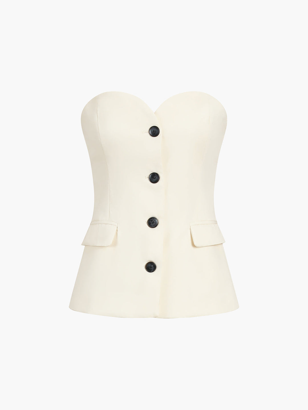 Zaelis Tweedelig Korset-Set – Elegant Tube Top met Bijpassende Broek