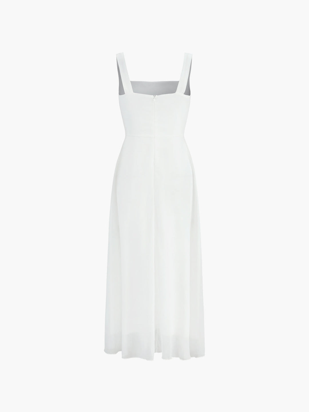 Elegante Midi-Jurk met Vierkante Halslijn voor Tijdloos Raffinement