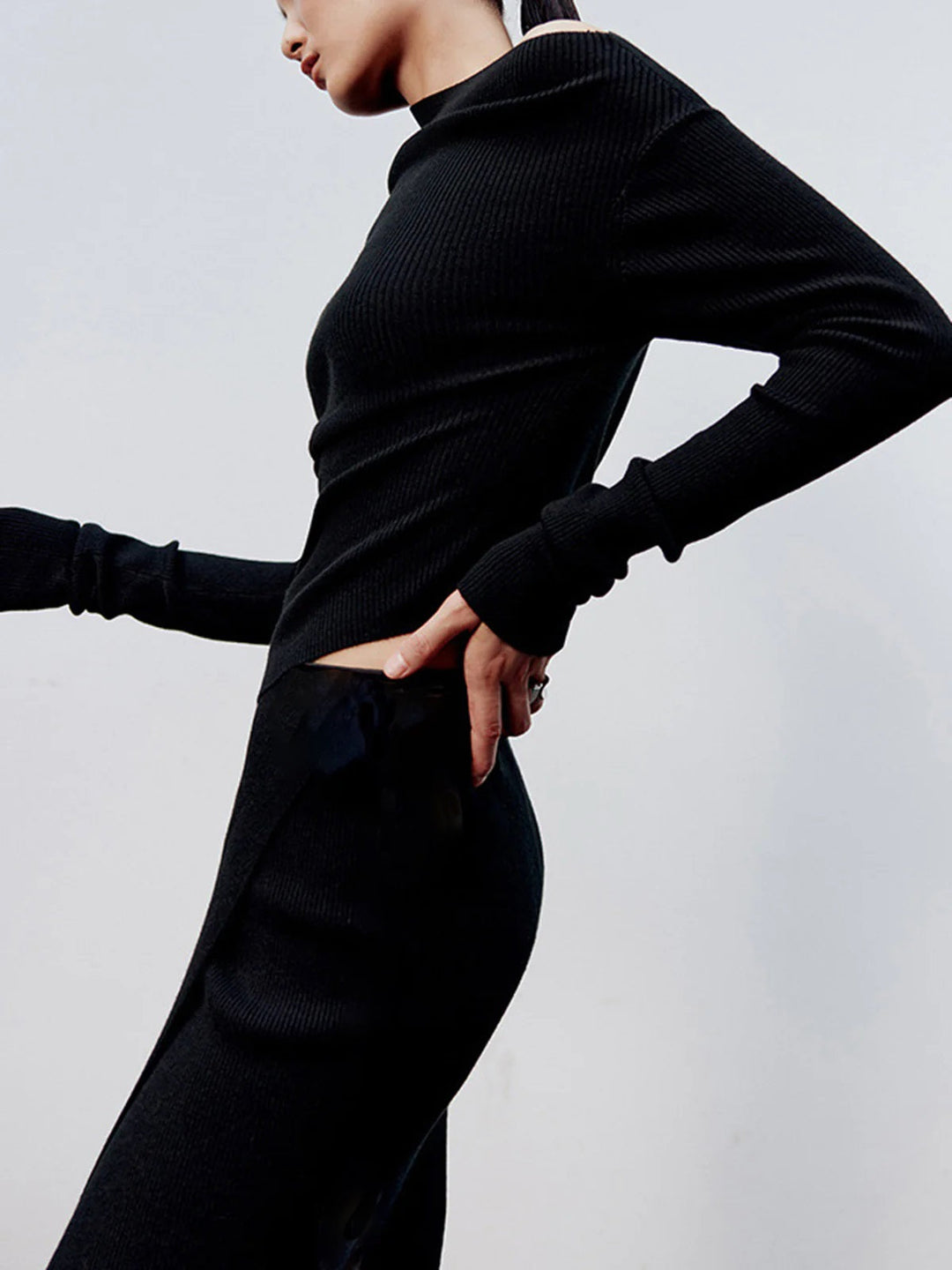 Tessa - Asymmetrische Gebreide Top