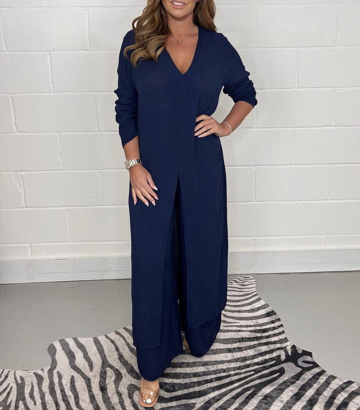 Elena Tweedelige damesset met jurk en broek | Luchtig, elegant & ideaal voor de lente/zomer