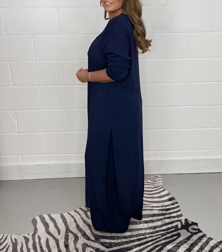 Elena Tweedelige damesset met jurk en broek | Luchtig, elegant & ideaal voor de lente/zomer