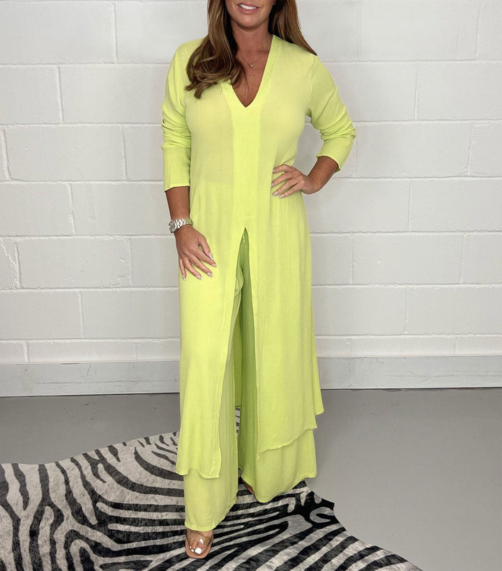 Elena Tweedelige damesset met jurk en broek | Luchtig, elegant & ideaal voor de lente/zomer