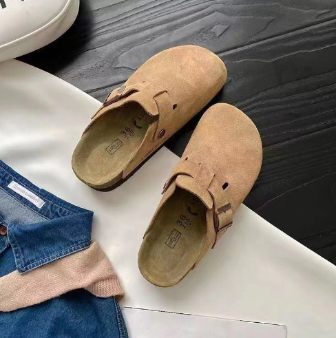 Boston uniseks klompen in denim met verstelbare gesp | Comfort & tijdloze stijl