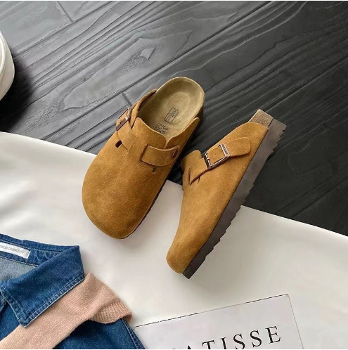 Boston uniseks klompen in denim met verstelbare gesp | Comfort & tijdloze stijl
