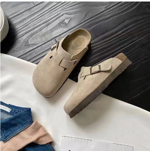 Boston uniseks klompen in denim met verstelbare gesp | Comfort & tijdloze stijl