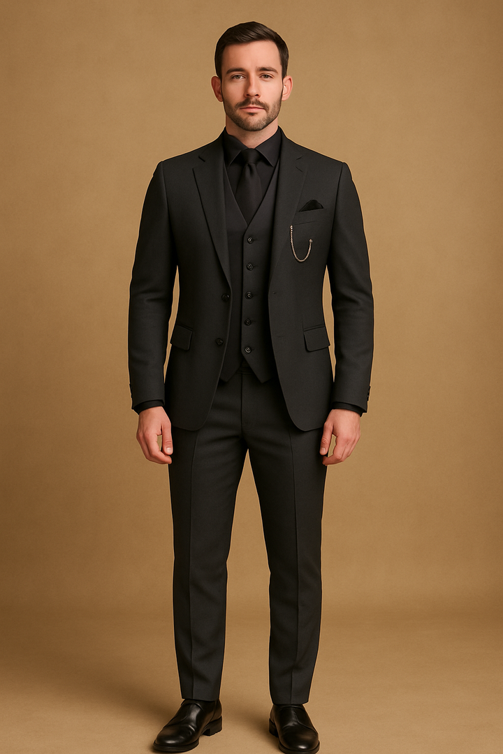 3-delig slim fit business suit - blazer, gilet en pantalon