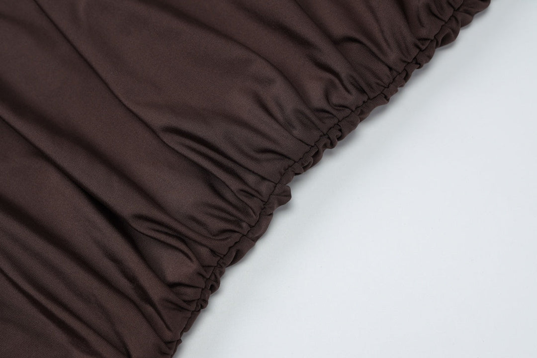 Elara Draped Dress | Luxueuze jurk met drapering en sjerp voor een elegante uitstraling
