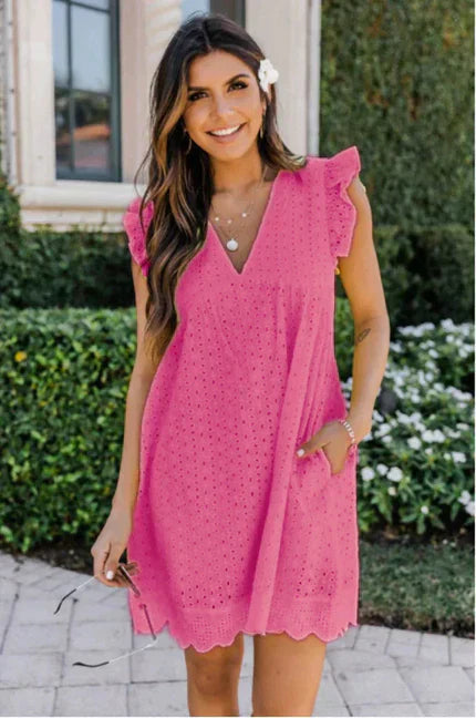 Stijlvolle Outfit Dames | Elegante Jurk met Zakken | Comfort & Klasse voor Elke Gelegenheid