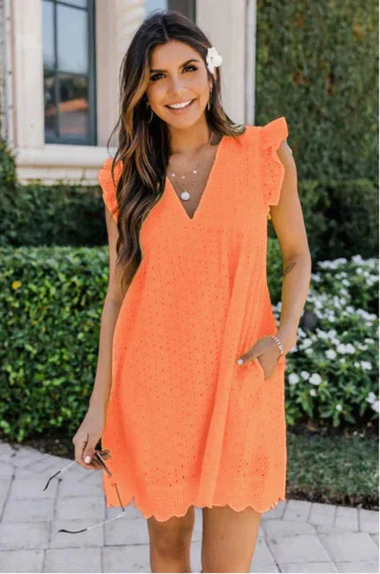Stijlvolle Outfit Dames | Elegante Jurk met Zakken | Comfort & Klasse voor Elke Gelegenheid