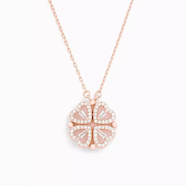 Milara 2-in-1 hart en klaver ketting voor vrouwen | Geluksbrenger & sprankelende hanger