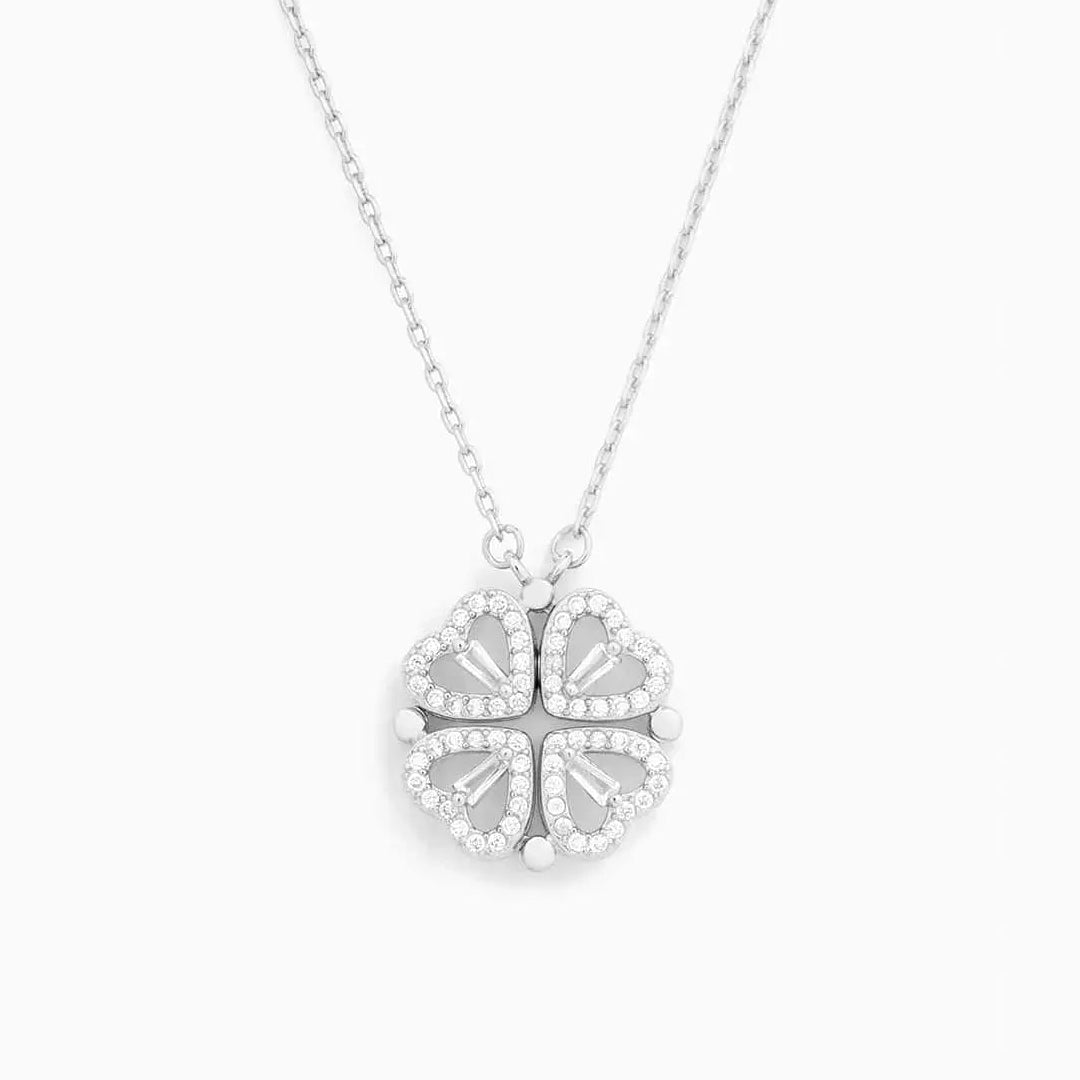 Milara 2-in-1 hart en klaver ketting voor vrouwen | Geluksbrenger & sprankelende hanger