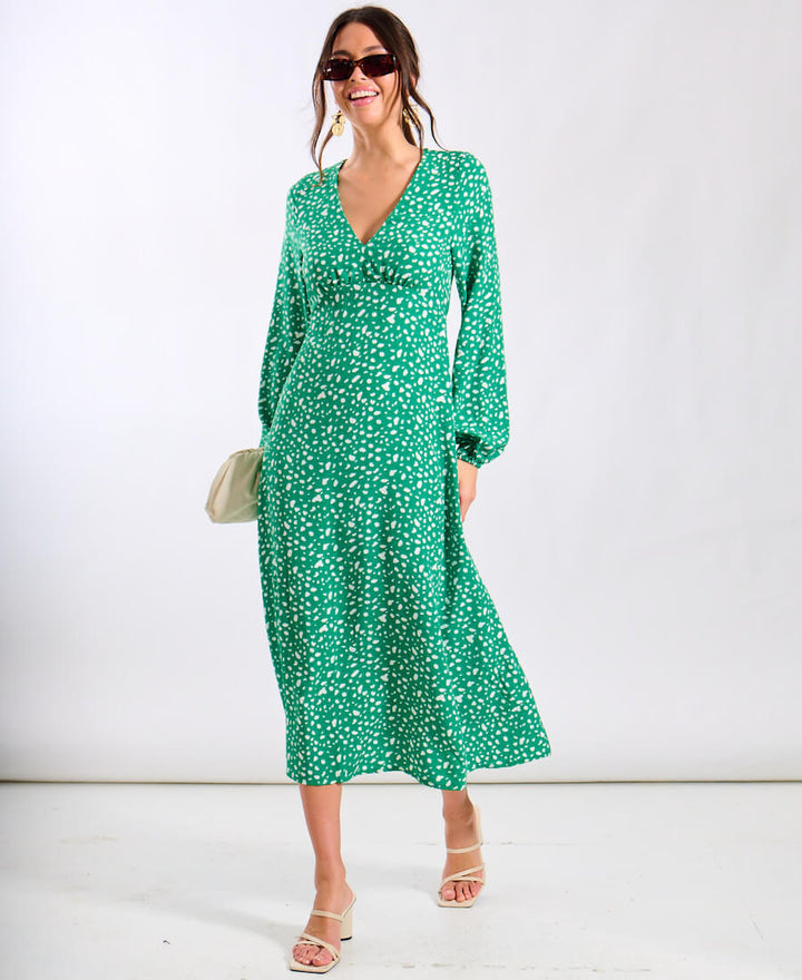 Bedrukte V-Hals Top Dames | Stijlvolle Print & Comfortabele Pasvorm | Voor Elke Gelegenheid