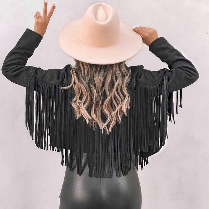 Noa jasje met franjes in suède-look voor dames Western jasje met moderne snit & boho stijl