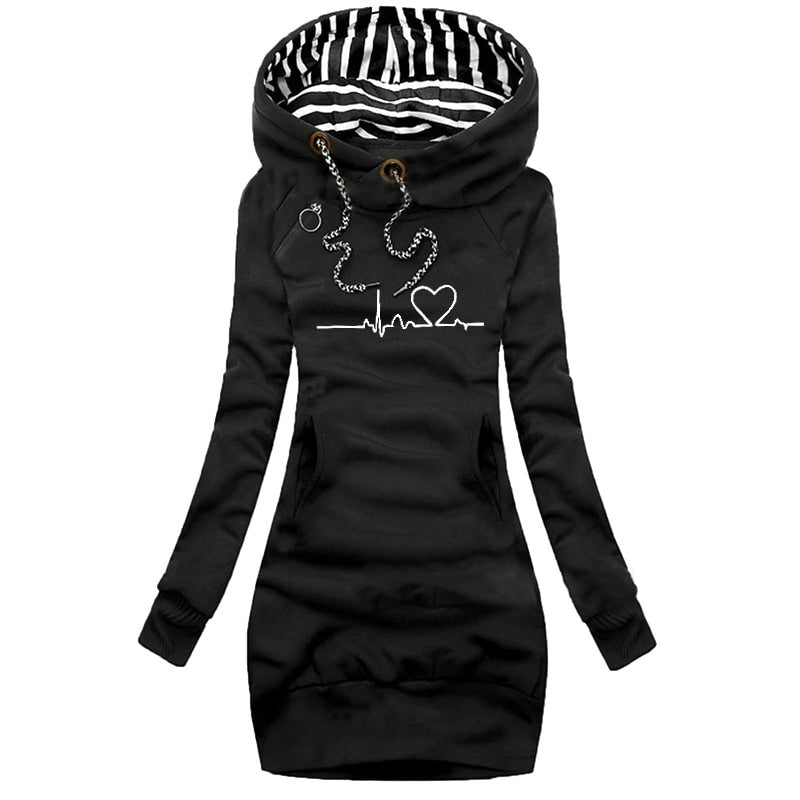 Harlow Trendy Jurk met Capuchon - Comfort & Casual Stijl