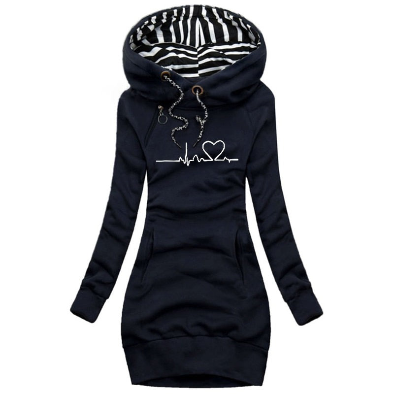 Harlow Trendy Jurk met Capuchon - Comfort & Casual Stijl