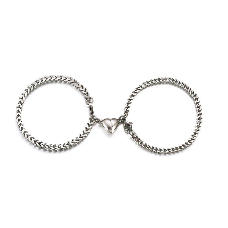 Liora roestvrij stalen partner armband set | Symbool van liefde & verbinding voor koppels