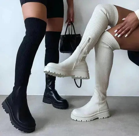 Abby | Hoge laarzen met stretch, comfort zool en tijdloos ontwerp voor dames