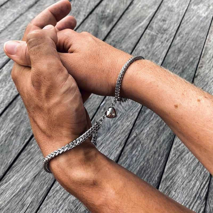 Liora roestvrij stalen partner armband set | Symbool van liefde & verbinding voor koppels