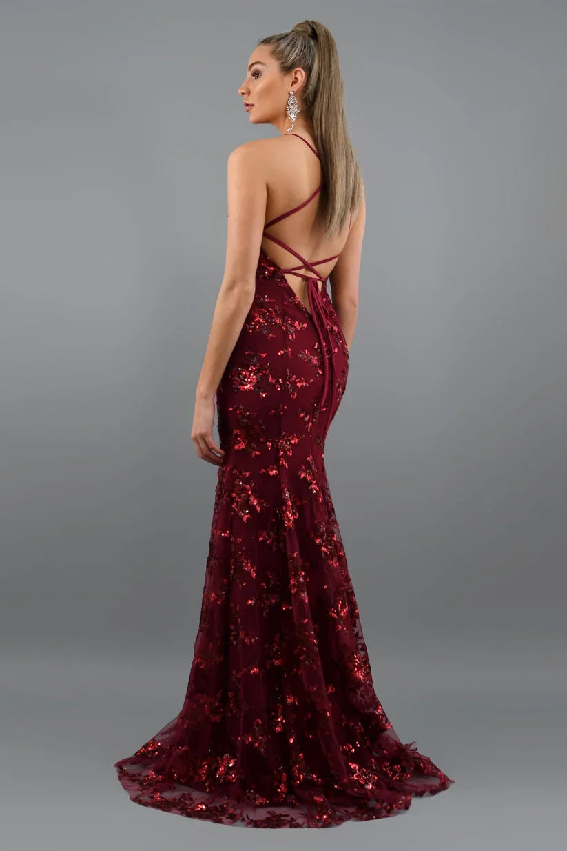 Avondjurk met Glitterapplicaties in Aansluitend Model voor Elegantie en Glamour