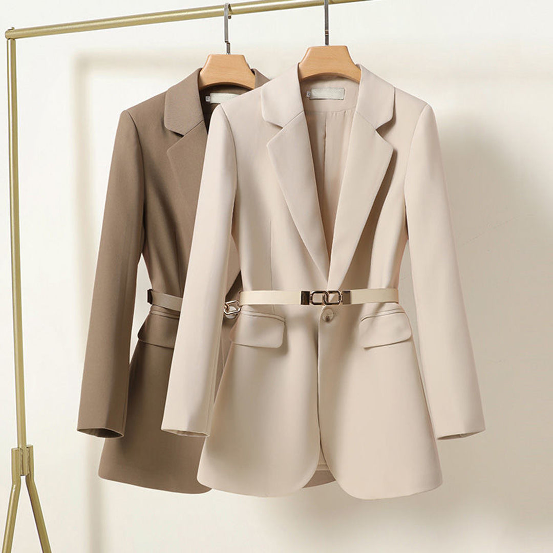 Lisa - Prachtige Lange Damesblazer met Ceintuur
