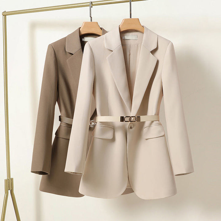 Lisa - Prachtige Lange Damesblazer met Ceintuur