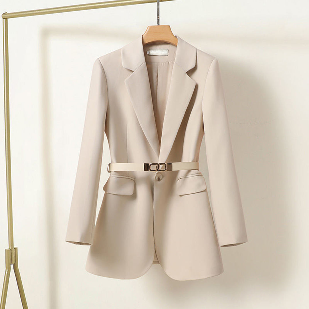 Lisa - Prachtige Lange Damesblazer met Ceintuur