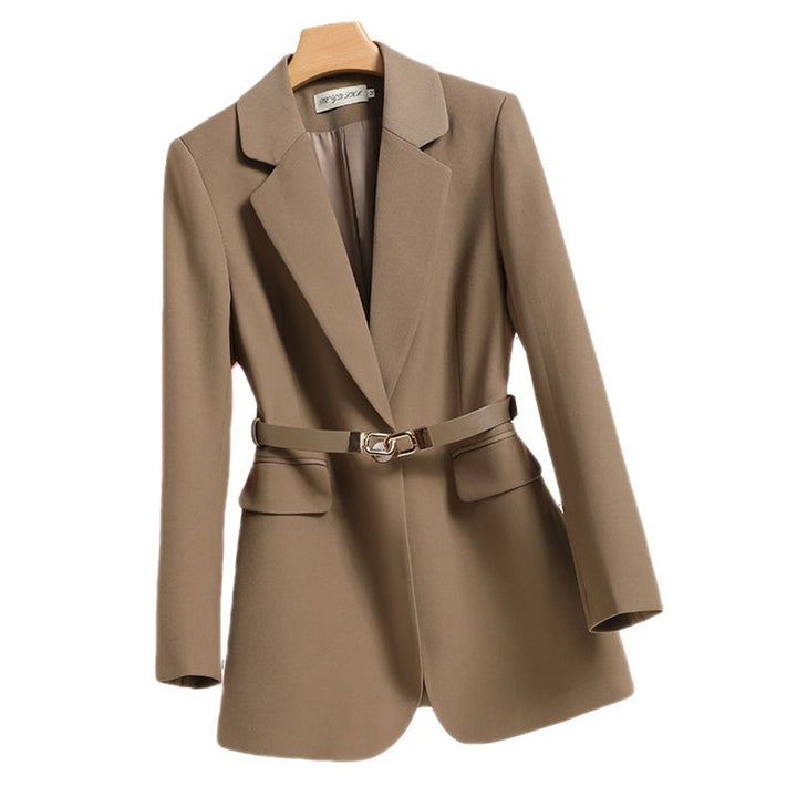 Lisa - Prachtige Lange Damesblazer met Ceintuur