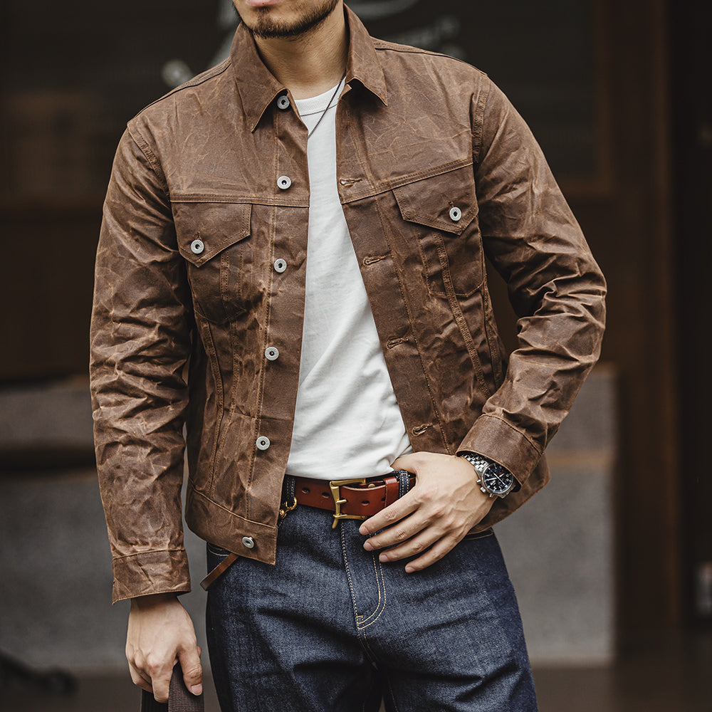 NightSky Waxed Cotton Jacket – Duurzaam, waterdicht en windbestendig