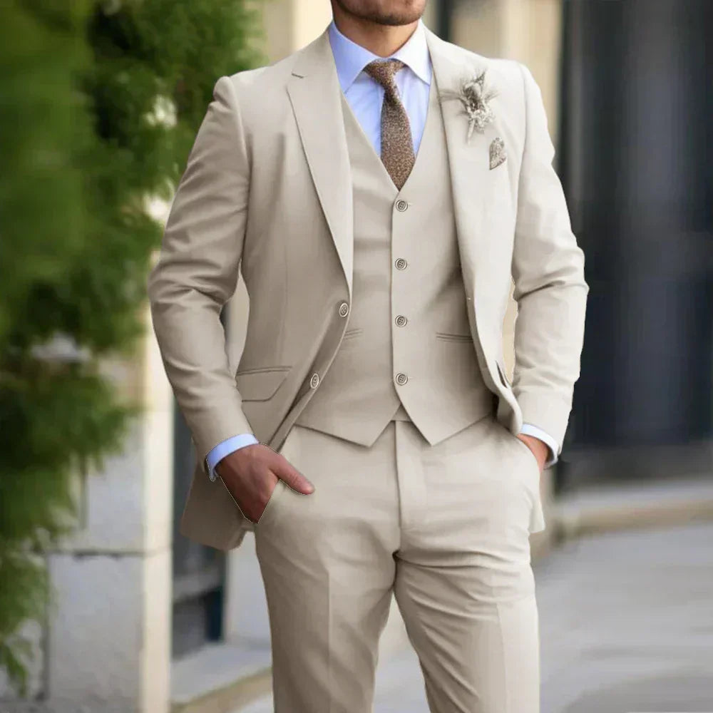 Modern elegant trouwpak voor mannen | 3-delige set