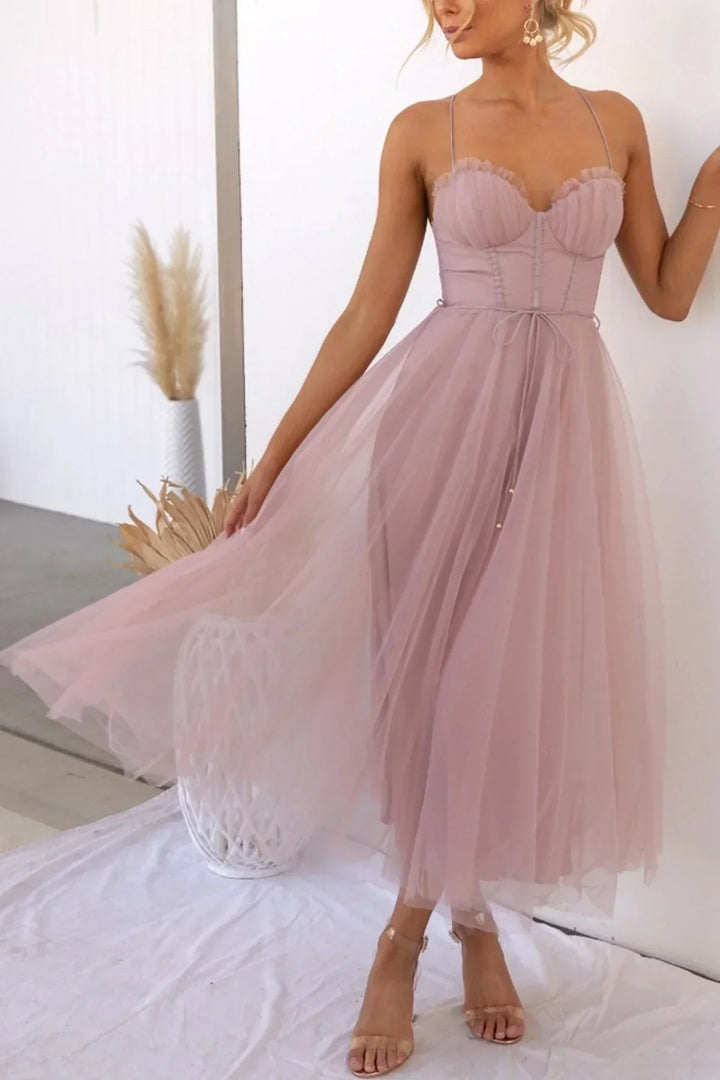 Alessia Mesh Corset Dress | Kanten Hemdje voor een elegante look