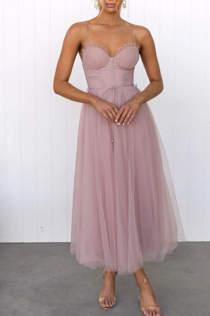 Alessia Mesh Corset Dress | Kanten Hemdje voor een elegante look