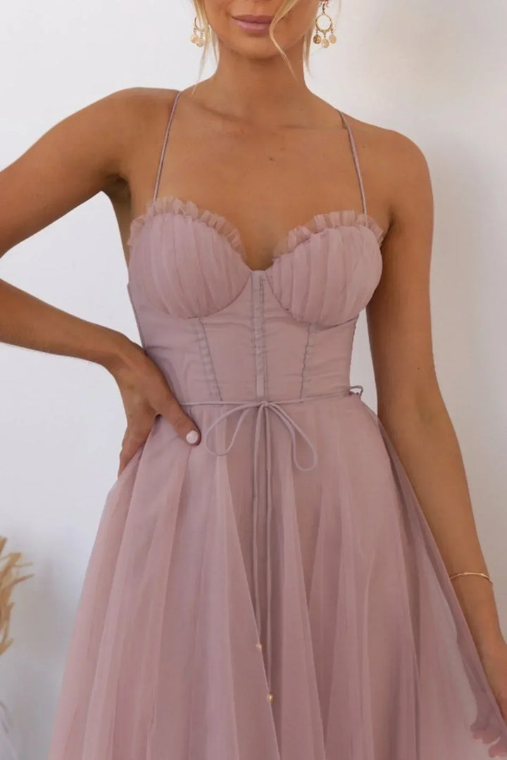 Alessia Mesh Corset Dress | Kanten Hemdje voor een elegante look