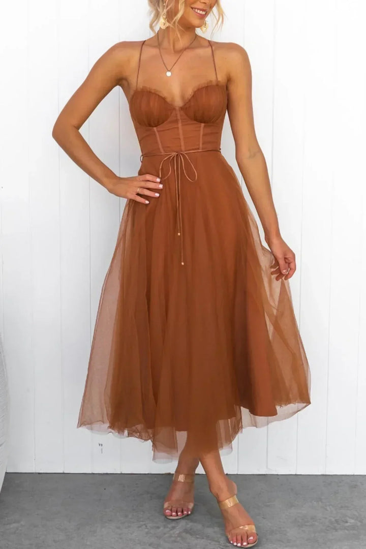 Alessia Mesh Corset Dress | Kanten Hemdje voor een elegante look