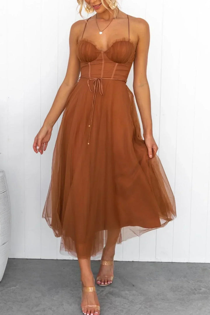 Alessia Mesh Corset Dress | Kanten Hemdje voor een elegante look