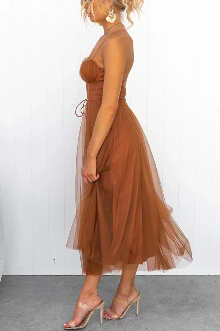 Alessia Mesh Corset Dress | Kanten Hemdje voor een elegante look