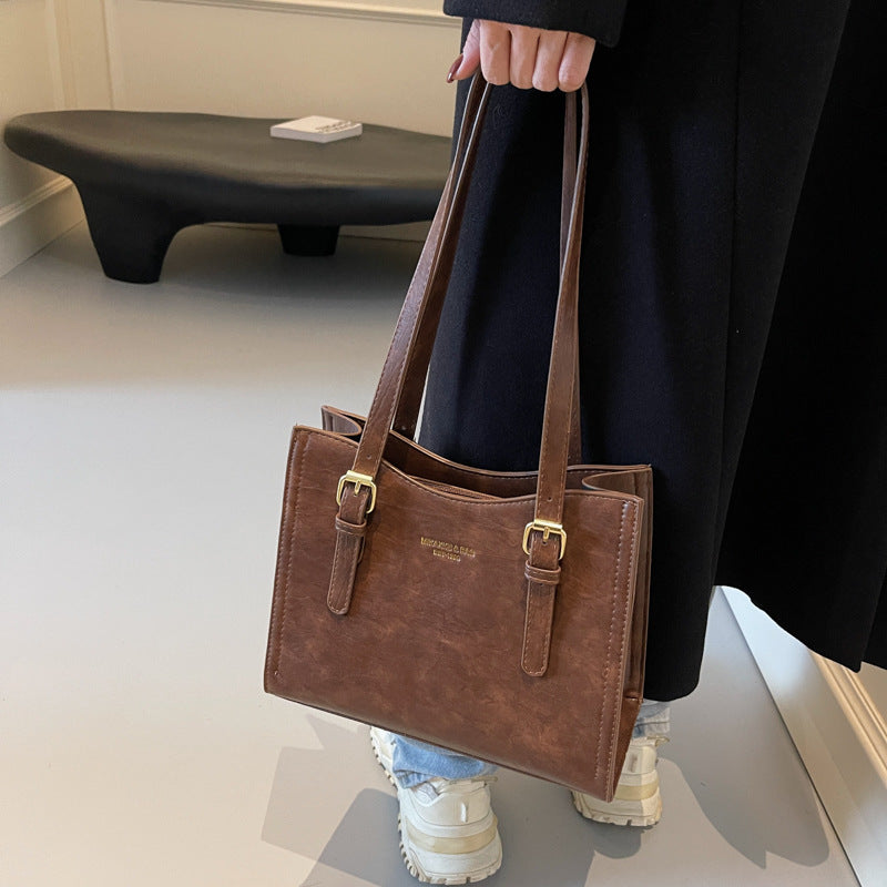 Emma Tote Bag | Vintage Vegan Leren, Ruim & Praktisch