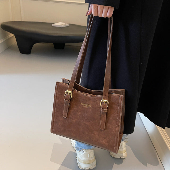 Emma Tote Bag | Vintage Vegan Leren, Ruim & Praktisch