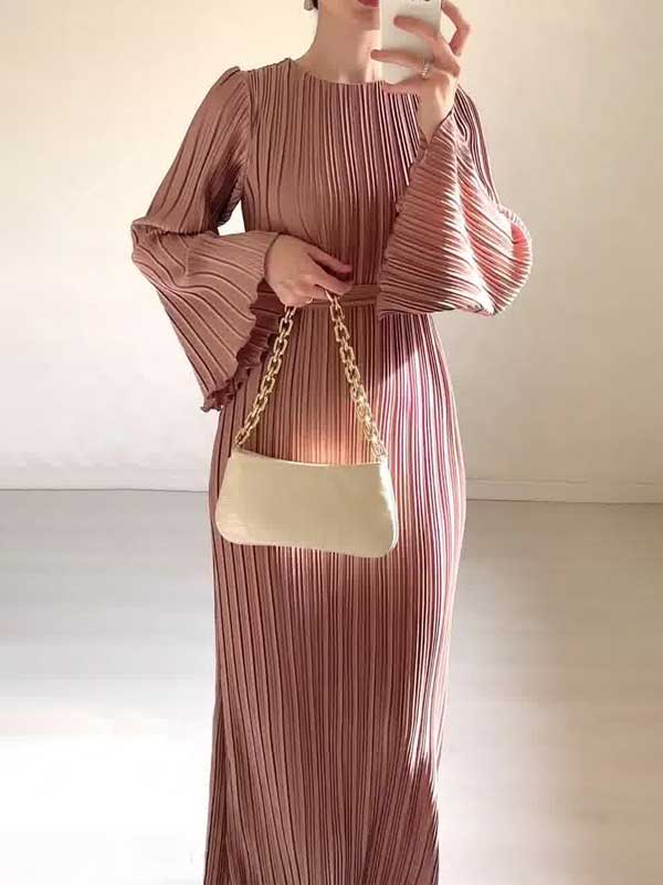 Isalys lange jurk voor dames | elegantie & klokmouwen