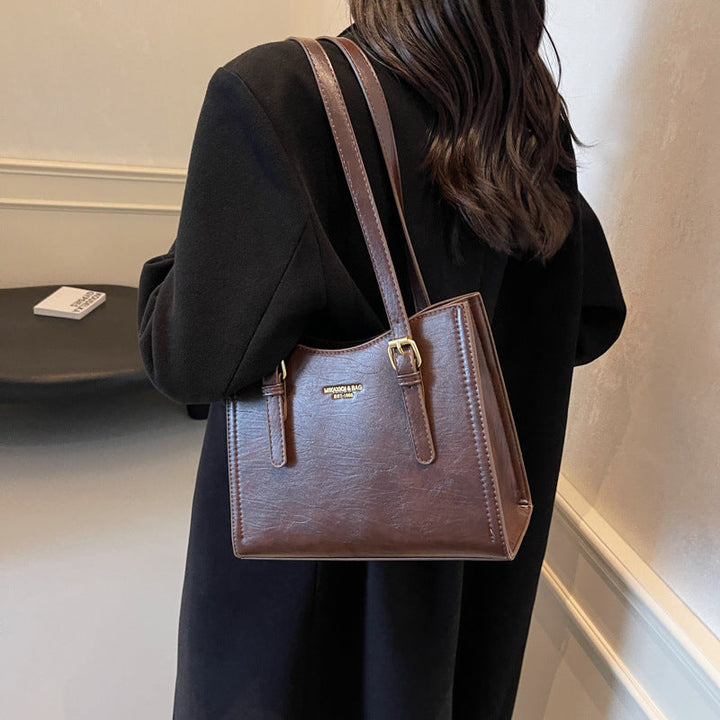 Emma Tote Bag | Vintage Vegan Leren, Ruim & Praktisch