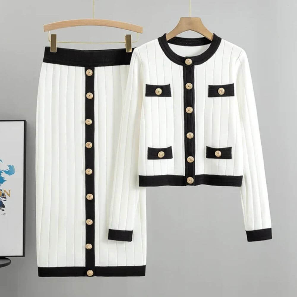 Rae - Elegante Vintage Tweedelige Set