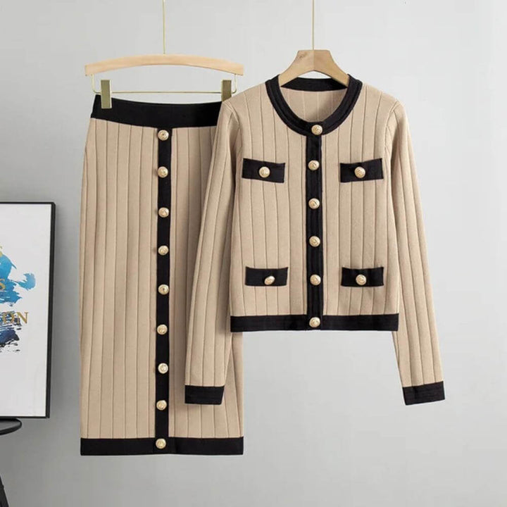 Rae - Elegante Vintage Tweedelige Set