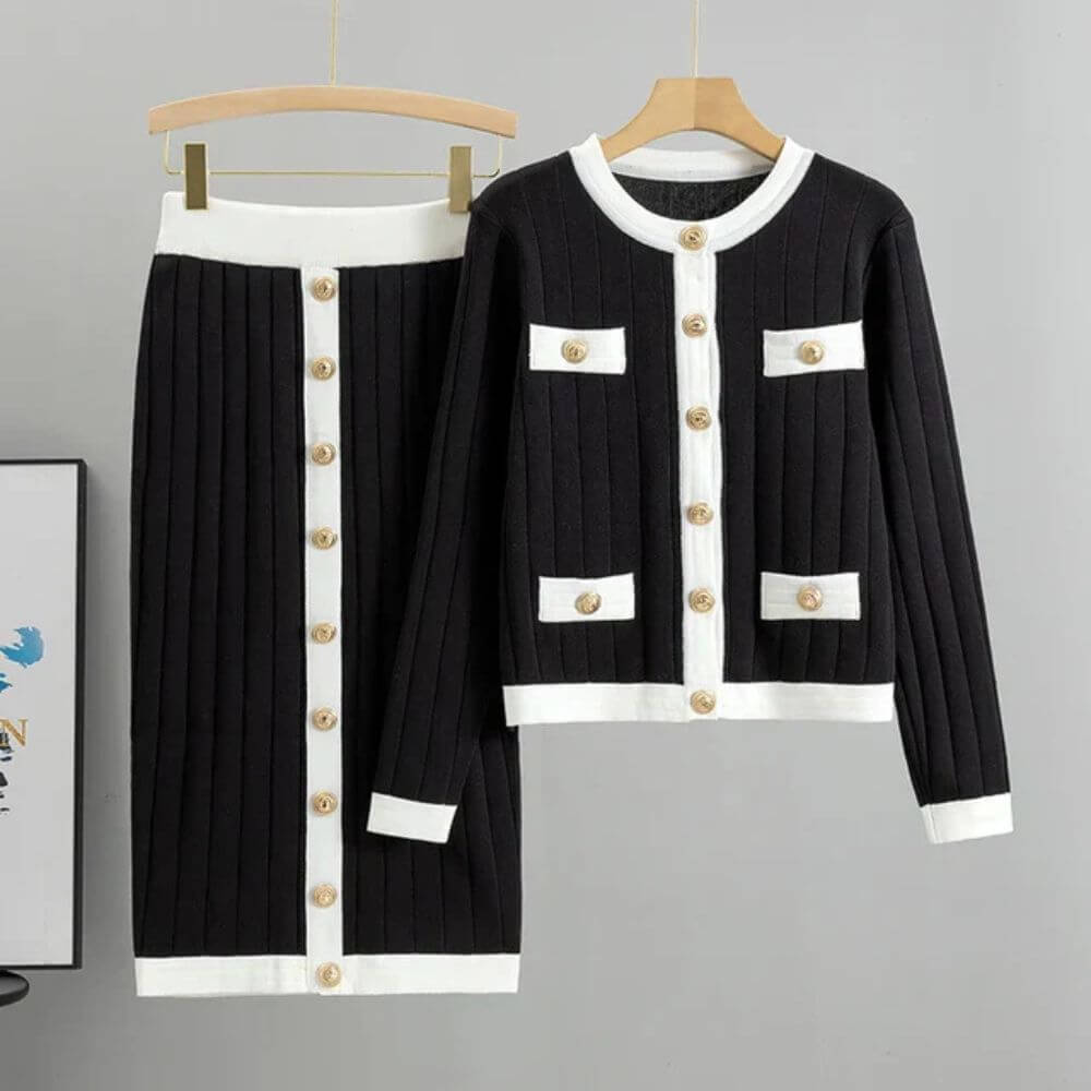 Rae - Elegante Vintage Tweedelige Set