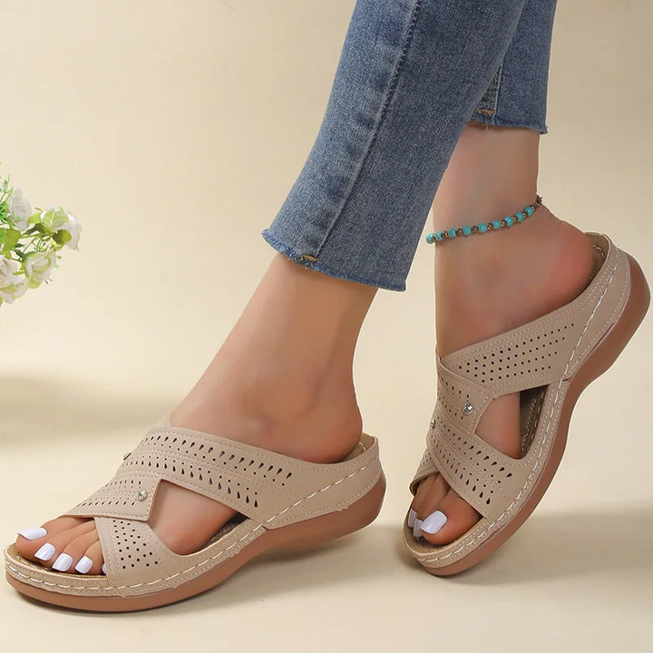 Vercomforta orthopedische sandalen voor dames | Ademende zomerschoenen met comfort zool