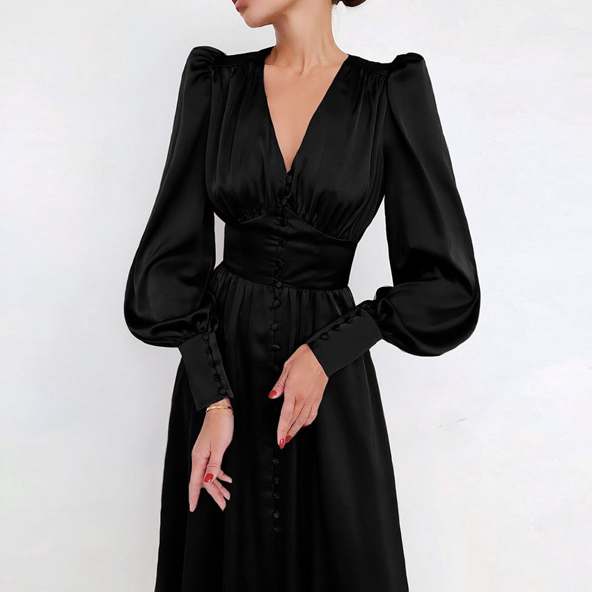 Arya Satijnen Midi Dress | Sprankelende Elegantie & Chique Stijl