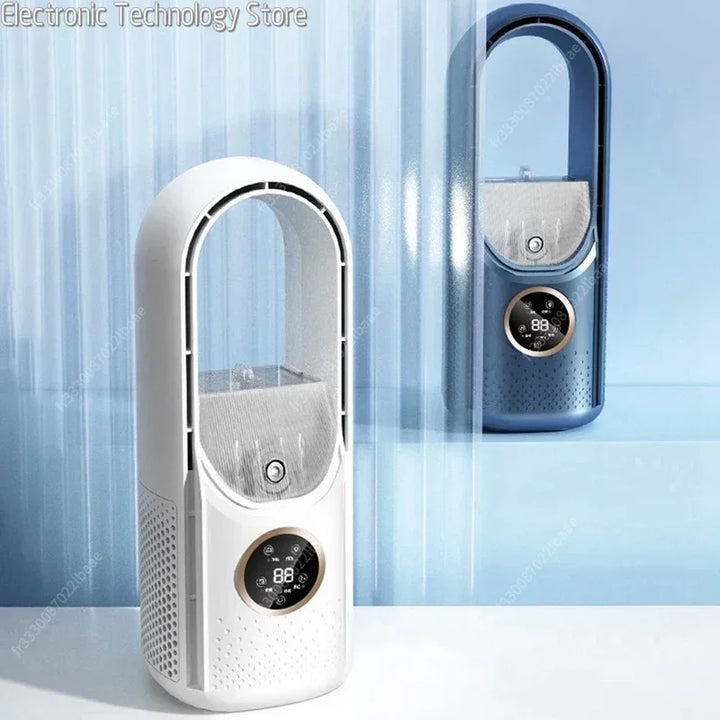 Aeris Bladloze Bureauventilator 6 Snelheden | Koelventilator met Luchtbevochtiger & USB