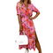 Belinda - Elegante midi-jurk met bloemen en V-hals