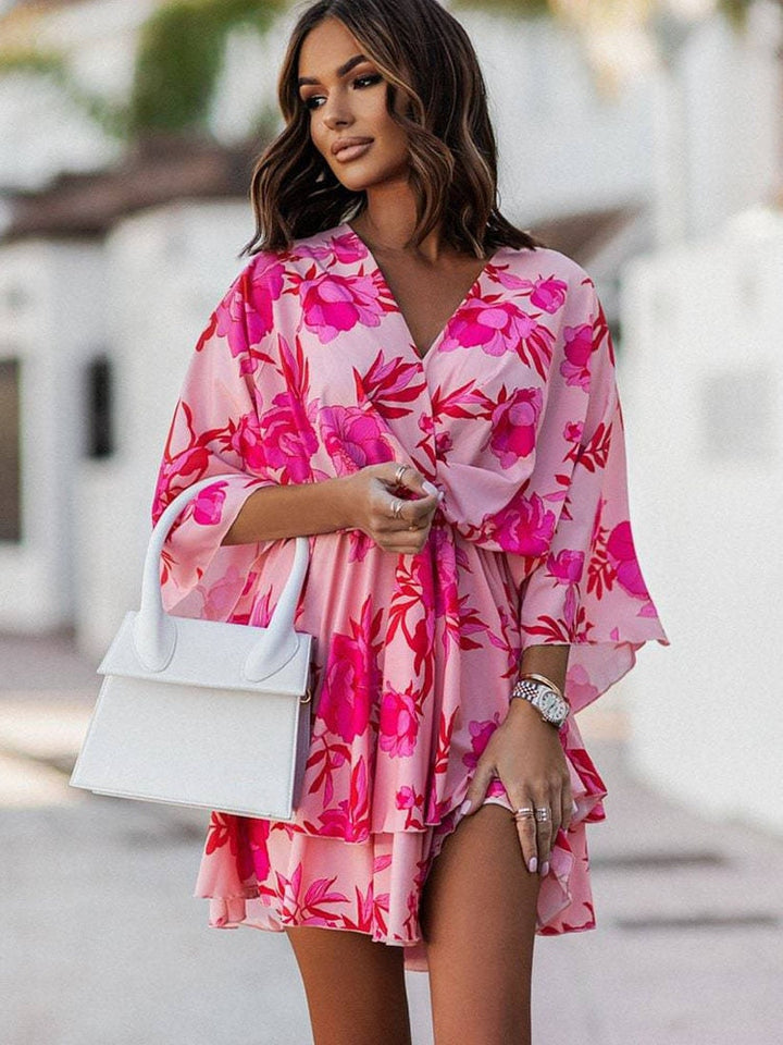 Noelia dames mini jurk met V-hals Luchtig, comfortabel & veelzijdig voor zomerse looks